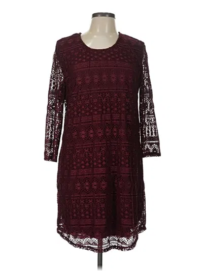 Pre-owned Vanity Casual Dress In Burgundy
