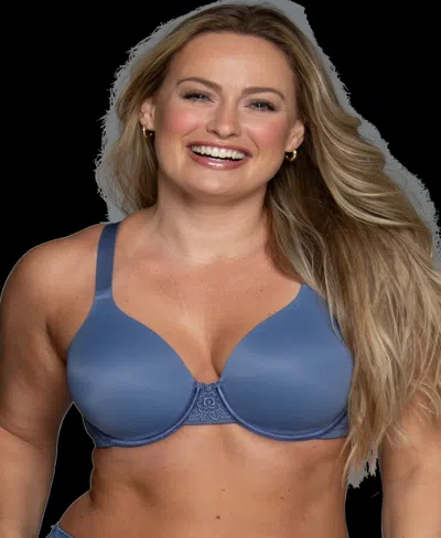 Vanity Fair Beauty Back Smoothing Full-figure Contour Bra 76380 In Blue Harbor