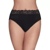 Vanity Fair Women's Flattering Lace Hi-cut Panty Underwear 13280, Extended Sizes Available In Black