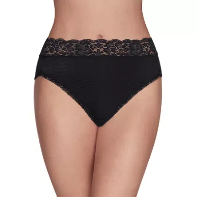 Vanity Fair Flattering Lace Hi-cut Panties - 13280 In Black