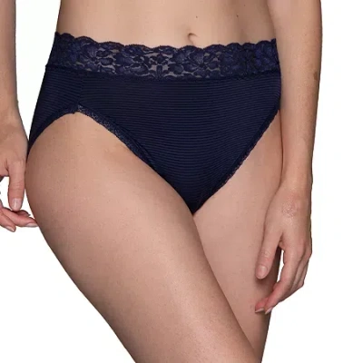 Vanity Fair Flattering Lace Hi-cut Panties - 13280 In Blue
