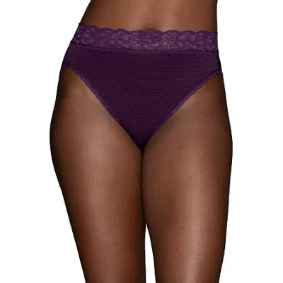 Vanity Fair Flattering Lace Hi-cut Panties - 13280 In Purple