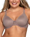 Vanity Fair Full Figure Beauty Back Smoothing Minimizer Bra 76080 In Smoked Oyster