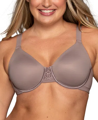 Vanity Fair Full Figure Beauty Back Smoothing Minimizer Bra 76080 In Smoked Oyster
