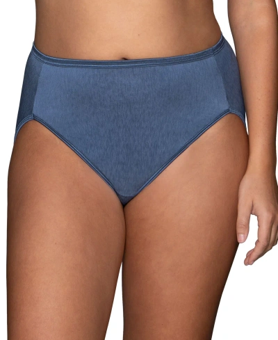 Vanity Fair Illumination Hi-cut Brief Underwear 13108, Also Available In Extended Sizes In Blue Harbor