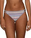 Vanity Fair Illumination String Bikini Underwear 18108 In Studio Stripe Print