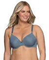 Vanity Fair Lingerie Vanity Fair Full Figure Beauty Back Smoother Wireless Bra 71380 In Blue