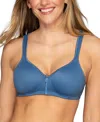 Vanity Fair Lingerie Vanity Fair Body Caress Full Coverage Wireless Bra 72335 In Blue