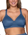 Vanity Fair Lingerie Vanity Fair Full Figure Beauty Back Smoother Wireless Bra 71380 In Blue