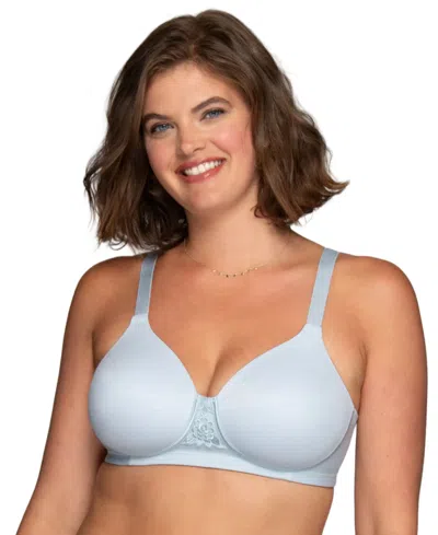 Vanity Fair Lingerie Vanity Fair Full Figure Beauty Back Smoother Wireless Bra 71380 In Blue