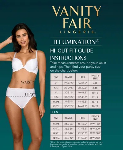 Vanity Fair Lingerie Vanity Fair Illumination Hi-cut Brief Underwear 13108, Also Available In Extended Sizes In Transformative Teal