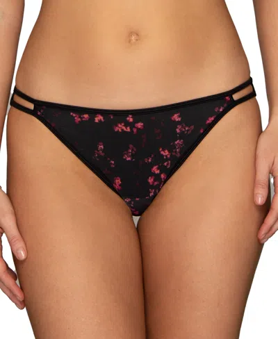 Vanity Fair Lingerie Vanity Fair Illumination String Bikini Underwear 18108 In Black