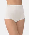 Vanity Fair Lingerie Vanity Fair Perfectly Yours Ravissant Nylon Full Brief Underwear 15712, Extended Sizes In White