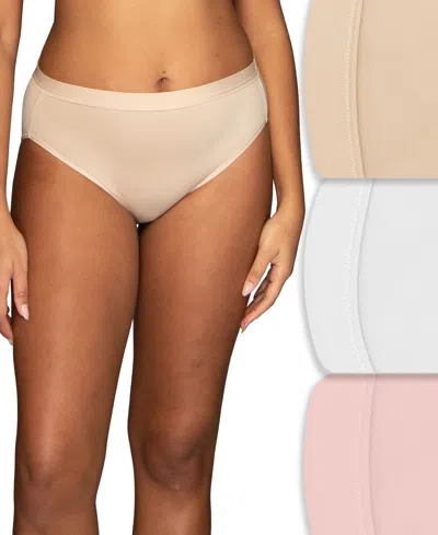 Vanity Fair Lingerie Women's Beyond Comfort Ultimate Stretch Hi-cut Brief, 3-pack In Multi Bpswdn
