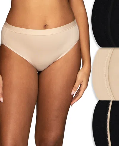 Vanity Fair Lingerie Women's Beyond Comfort Ultimate Stretch Hi-cut Brief, 3-pack In Multi Mbdnmb
