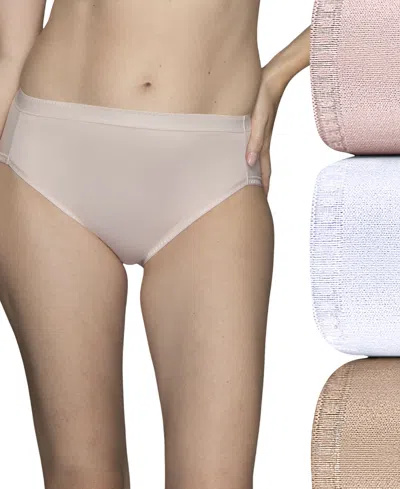 Vanity Fair Lingerie Women's Comfort Where It Counts Hi-cut Brief, 3-pack In Qwd Multi