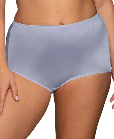 Vanity Fair Perfectly Yours Ravissant Nylon Full Brief Underwear 15712, Extended Sizes In Romance Blue