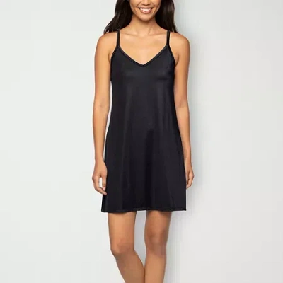 Vanity Fair Reversible Neckline 18" Full Spinslip - 10158 In Black