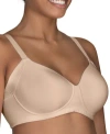 Vanity Fair Women's Beauty Back Full Figure Wirefree Extended Side And Back Smoother Bra 71267 In Damask Neutral (nude 5)