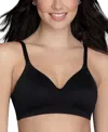 Vanity Fair Women's Beyond Comfort Full Coverage Wirefree Bra 72282 In Mid Black