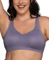 Vanity Fair Women's Beyond Comfort Simple Sizing Wirefree Bra 72204 In Dried Lavender