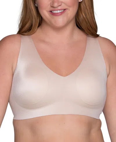 Vanity Fair Women's Beyond Comfort Sleek & Smooth Wireless Bra 72037 In Damask Neutral