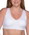 Vanity Fair Women's Beyond Comfort Sleek & Smooth Wireless Bra 72037 In Star White