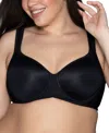 Vanity Fair Women's Medium Impact Underwire Sport Bra 78500 In Midnight Black