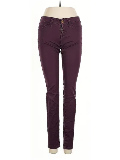 Pre-owned Vanity Jeggings In Burgundy