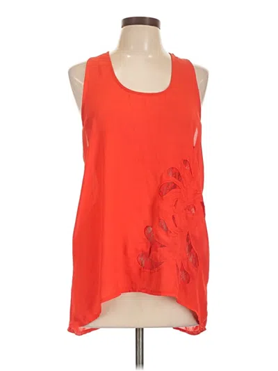 Pre-owned Vanity Sleeveless Blouse In Orange