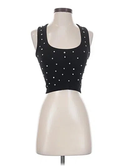 Pre-owned Vanity Sleeveless Top Black Halter Neckline Tops