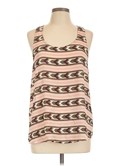 Pre-owned Vanity Sleeveless Top Brown Halter Neckline Tops