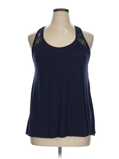 Pre-owned Vanity Tank Top Blue Halter Neckline Tops