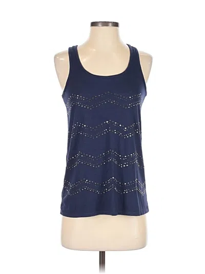 Pre-owned Vanity Tank Top Blue Halter Neckline Tops
