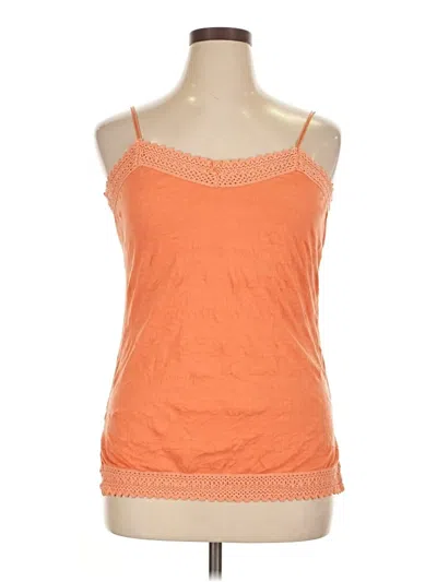 Pre-owned Vanity Tank Top Orange Strapless Neckline Tops