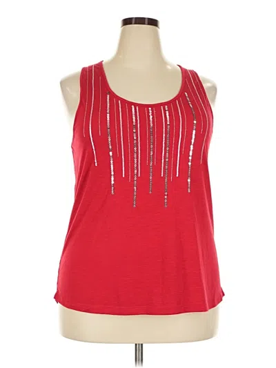 Pre-owned Vanity Tank Top Red Halter Neckline Tops