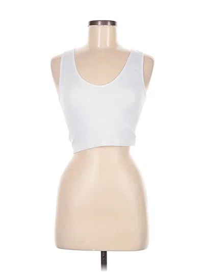 Pre-owned Vanity Tank Top White Strapless Neckline Tops