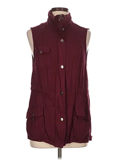 Pre-owned Vanity Vest In Burgundy