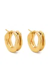 Vann Jewelry Asymmetric Rounded Hoop Earrings In Gold