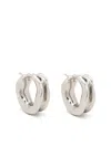 Vann Jewelry Asymmetric Rounded Hoop Earrings In Silver