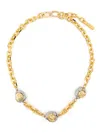 Vann Jewelry Rock Jewel Choker Necklace In Gold
