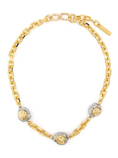 Vann Jewelry Rock Jewel Choker Necklace In Gold