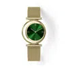 Vanna Women's Green / Gold Eclipse Emerald Watch - Gold In Green/gold
