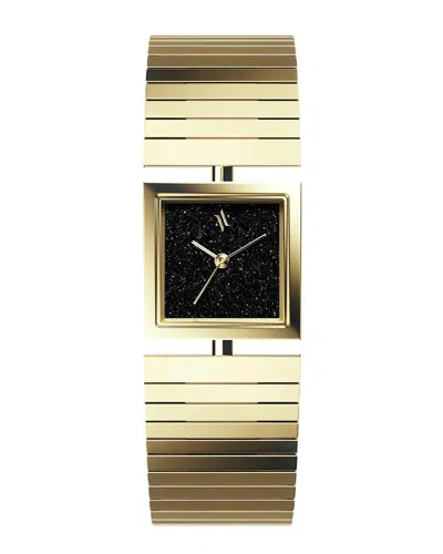 Vanna Women's Black Linea Sandstone Watch - Gold