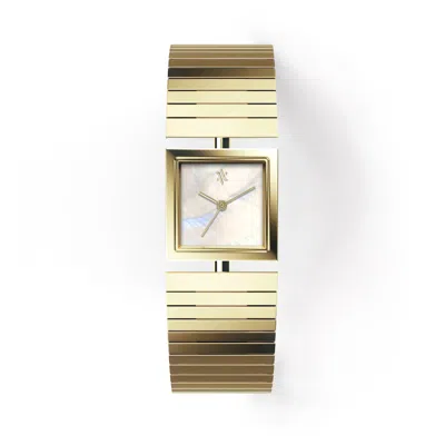 Vanna Women's White Linea Pearl Watch - Gold
