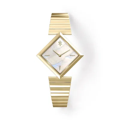 Vanna Women's White Luna Pearl Watch - Gold
