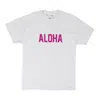 Vanna Youngstein Aloha Tee - Gray/fuchsia In White