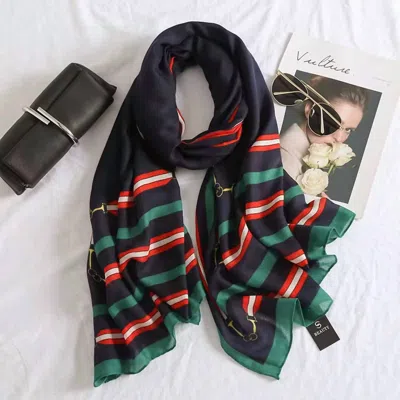 Vanner House Bit Scarf In Navy In Blue