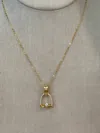 Vanner House Buckle Up Bling Necklace In Gold In Gold