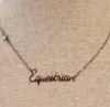 Vanner House Equestrian Script Necklace In Silver In Silver